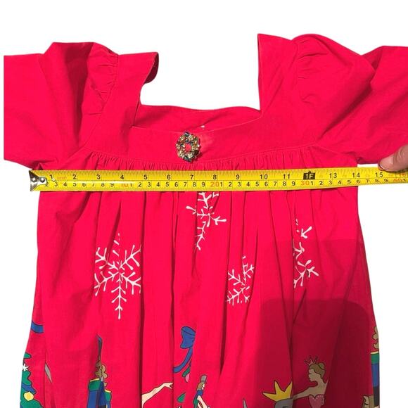 Eleanor Rose Girls SZ 8 Nutcracker Holiday Red Dress Festive Full Circle Skirt - Picture 12 of 12